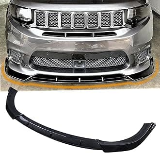 Front Bumper Lip Fit for 2014-2021 Jeep Grand Cherokee SRT /2018-2021 Trackhawk Splitter Spoiler Wing Body Kit Air Dam Accessories(Glossy Carbon Fiber)