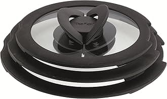 Tefal Ingenio L9931012 3 Piece Glass Lids, 18-18-20, Black