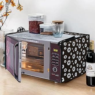 Glassiano Microwave Oven Cover for Godrej 30 Litre Convection Microwave Oven InstaCook GMX 30 CA1 SIM, Silver