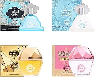Hybrid & Company Women's 4 Pcs Lovely Dream Pour Femme Trillion Pink Perfume Natural Spray Fresh Fragrance