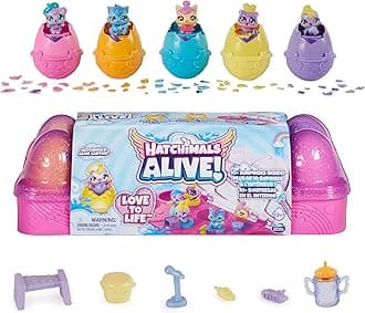 Toys Uncle Hatchimal surprise (Egg Carton Toy with 5 Mini Figures in Self-Hatching Eggs, 11 Accessories)