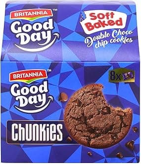Good Day Chunkies Soft Baked Double Choco Chips Cookies, 224g, Cream