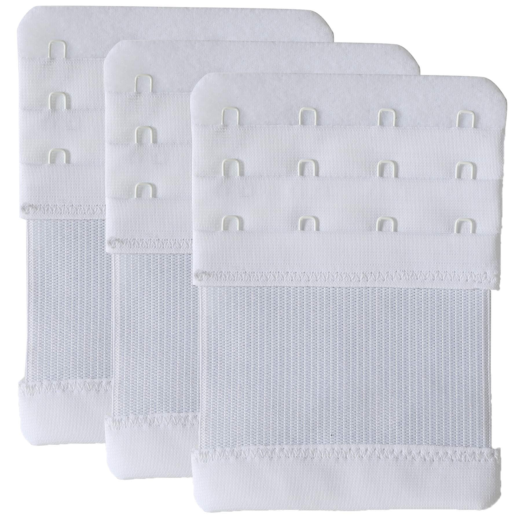 Bra Extenders 4 Hook Elastic Stretchy Bra Extensions Strap Comfortable 3pcs-Pack