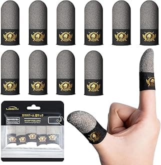 Finger Sack for Gaming, No Seams, Sound Gaming, Finger Sack for Smartphone Games, Knives Out, PUBG Mobile, CoD Mobile, Apex, Ultra-High Sensitivity, Ultra-Thin Silver Fiber, Finger Cover