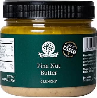 Nutural World - Crunchy Pine Nut Butter 35 Oz (1kg) Great Taste Award winner