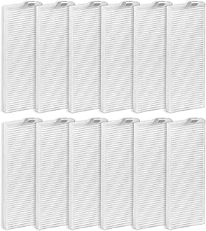 BRUVISH(12 Pack) HEPA Filters Compatible With Lefant M210P M210 Pro M210B M213S M210S M210 M213, OKP Life K2 K3 K3A K4 K5 Robot Vacuum Cleaner Filter Kit, Replacement Parts Filters Accessories