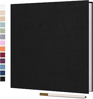 Vienrose Adhesive Photo Album Scrapbooking 40 Pages Bound Linen 33 x 32 cm with Metallic Pen for Weddings, Babies, Family, Travel