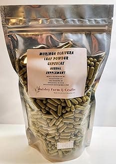 Paisley Farm and Crafts Moringa Oleifera Leaf Capsules Non GMO - Herbal Supplement - 100% Pure Leaf Powder! (900) - Made Fresh On Demand!