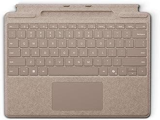 Surface Pro Keyboard for Surface Pro Copilot+ (11th Edition), Pro 9 and 8 with Pen Storage, Alcantara Material, Dune