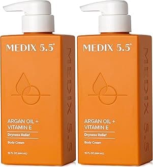 Medix 5.5 Argan Oil Cream with 24kt Gold. Anti-sagging firming cream to reduce the look wrinkles, cellulite, and blemishes. 15oz (Two - 15oz)