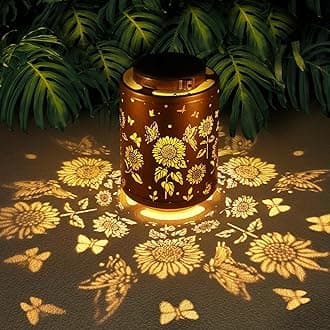 Solar Lanterns Outdoor Garden Decor Sunflower