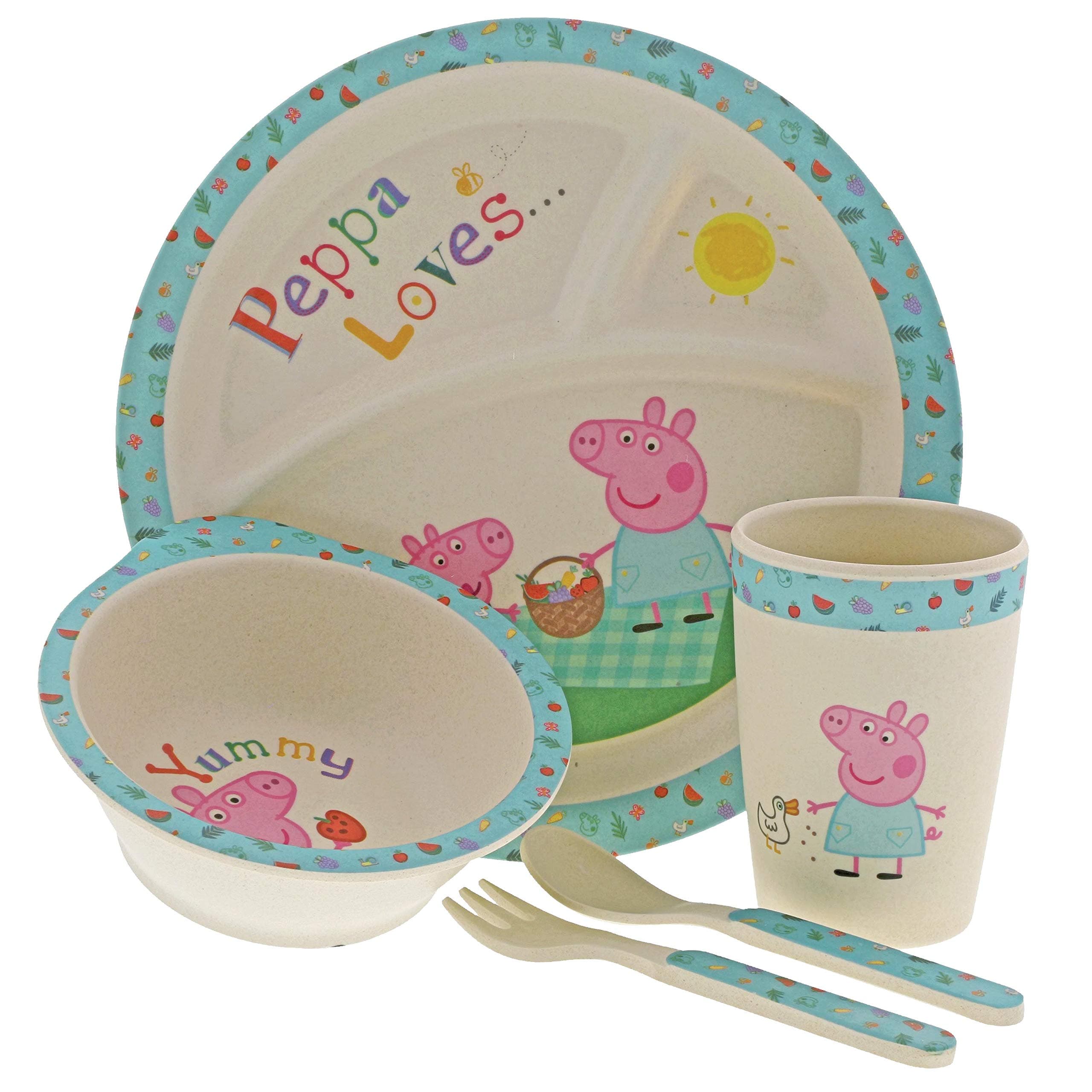 Peppa Pig Bamboo Dinner Set