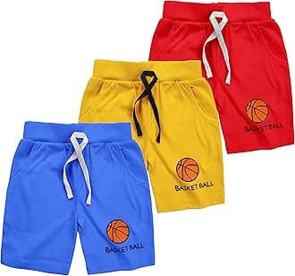 KYDA KIDS® Bio Washed 100% Cotton Summer Children Unisex Shorts with Pockets (2 Years - 3 Years, Combo 2)