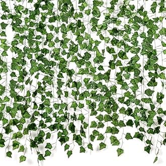 ARTKAIKE Fake Vines for Room Decor Aesthetic Artificial Plant Ivy Leaves Hanging Greenery Garlands for Home Bedroom Wall Wedding Party Decor (336FT 48PCS Vines)
