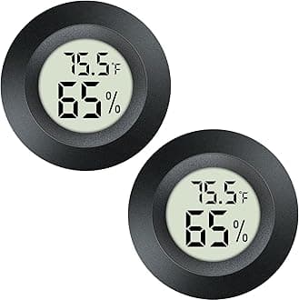 2 Pcs Hygrometer Thermometer Mini Digital LCD Monitor Indoor/Outdoor Humidity Meter Gauge Temperature for Humidifiers Dehumidifiers Greenhouse Reptile Humidor Fahrenheit/Celsius(℉/℃) by DWEPTU