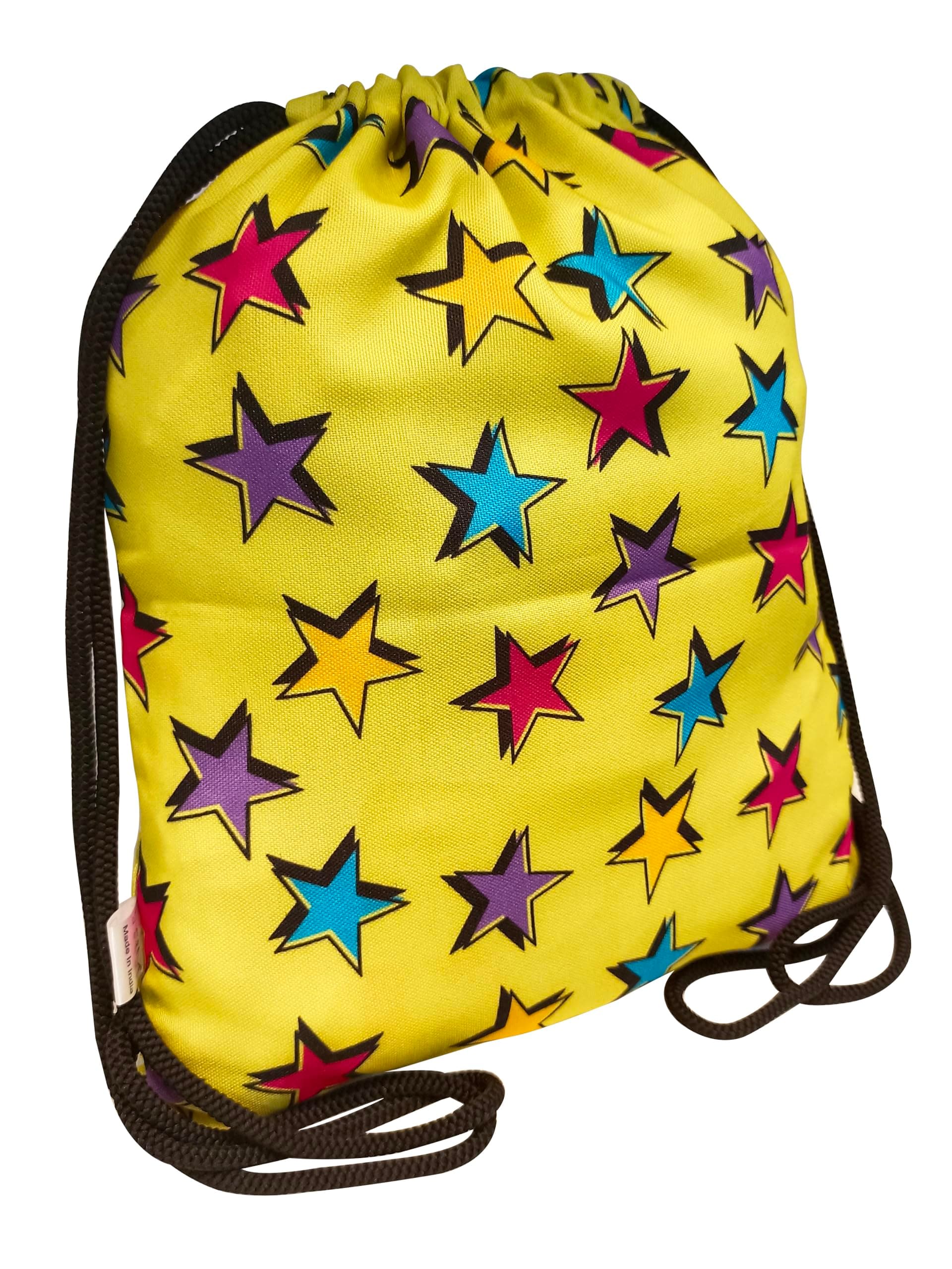 D&M DecorStar Print Drawstring Sack Bag for Men/Women/Kids/School/Travel/Gym/Birthday Return Gift. Size - 15"x13.5"