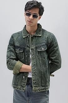 Men's Regular Fit Washed Full Sleeve Denim Jacket