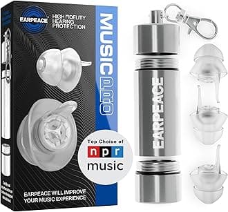 Music PRO Concert Ear Plugs - Ear Protection Silicone Earplugs for Concerts, Musicians, Festivals, & Loud Venues - Hearing Protection & Noise Cancelling Earbuds up to 20dB, Silver Case