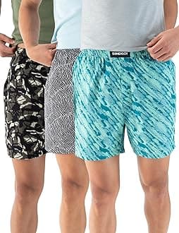 DAMENSCH Regular Fit Solid 100% Soft & Durable Cotton Boxer Shorts Dual Pockets Anti-Bacterial Moisture Wicking Microfibre Waistband Ultra-Light Boxers for Men