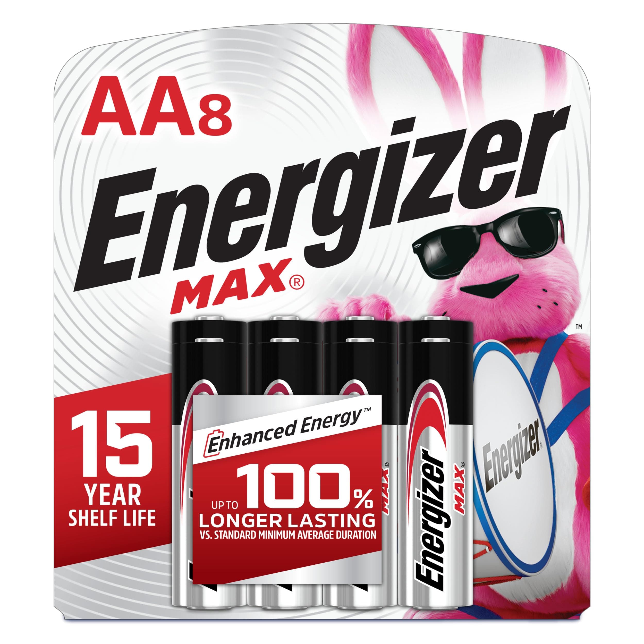 Energizer MAX AA Batteries (8 Pack), Double A Alkaline Batteries