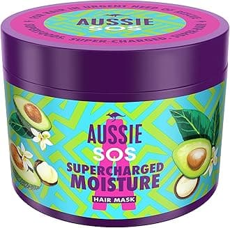 Aussie SOS Hair Mask, Supercharged Moisture, with Australian Jojoba Seed Oil, Vegan, for Hair in Urgent Need of Rescue, with Australian Superfoods, 450 ml