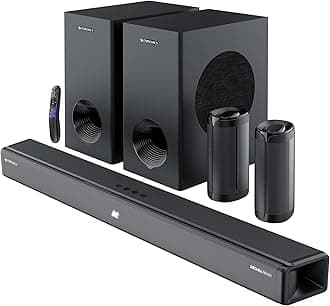 Juke BAR 9775, Dolby Soundbar, 650 Watts, 5.2.2 Surround, Dolby Atmos, Dual Wireless Subwoofer & Rear Satellites, 5 Driver Soundbar, BTv5.3| HDMI (eARC) | Optical | USB | AUX