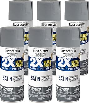 Rust-Oleum 327931-6PK American Accents Spray Paint, 12 oz, Satin Granite, 6 Pack