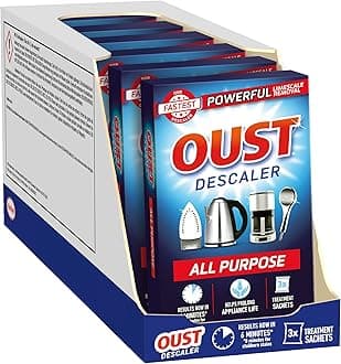 Oust Powerful All Purpose Descaler, Limescale Remover – Ideal for Kettles, Coffee Machines, Irons and Shower Heads, 3 Sachets x 6 (18 Sachets Total)