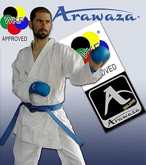 ARAWAZA - NEW KUMITE DELUXE Lightweight Karate Suit Gi MARTIAL ARTS 8oz WKF APPROVED