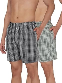 XYXX Men's Checkmate Super Combed Cotton Regular Fit Boxer Shorts with No Marks Waistband & Dual Side Pocket (Pack of 2)
