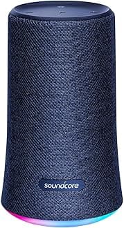 Portable Bluetooth Speaker, Soundcore Flare Wireless Speaker by Anker, Waterproof Party Speaker with 360° Sound, Enhanced Bass & Ambient LED Light, IP67 Dustproof & Waterproof and 12-hour Battery Life