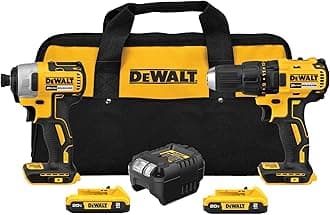 DEWALT - 20V MAX Power Tool Combo Kit, Cordless Power Tool Set, 2 Tools with 2 Batteries and Charger Included (DCK277D2)