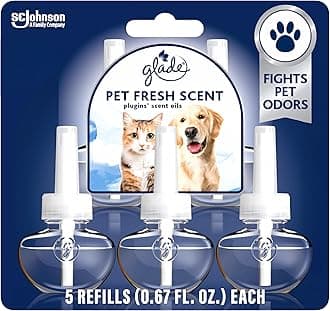 PlugIns Scented Oil Refill, Pet Fresh Scent, Up to 120 Days of Continuous Fragrance, Designed to Fight Pet Odors 3.35 oz, 5 Count