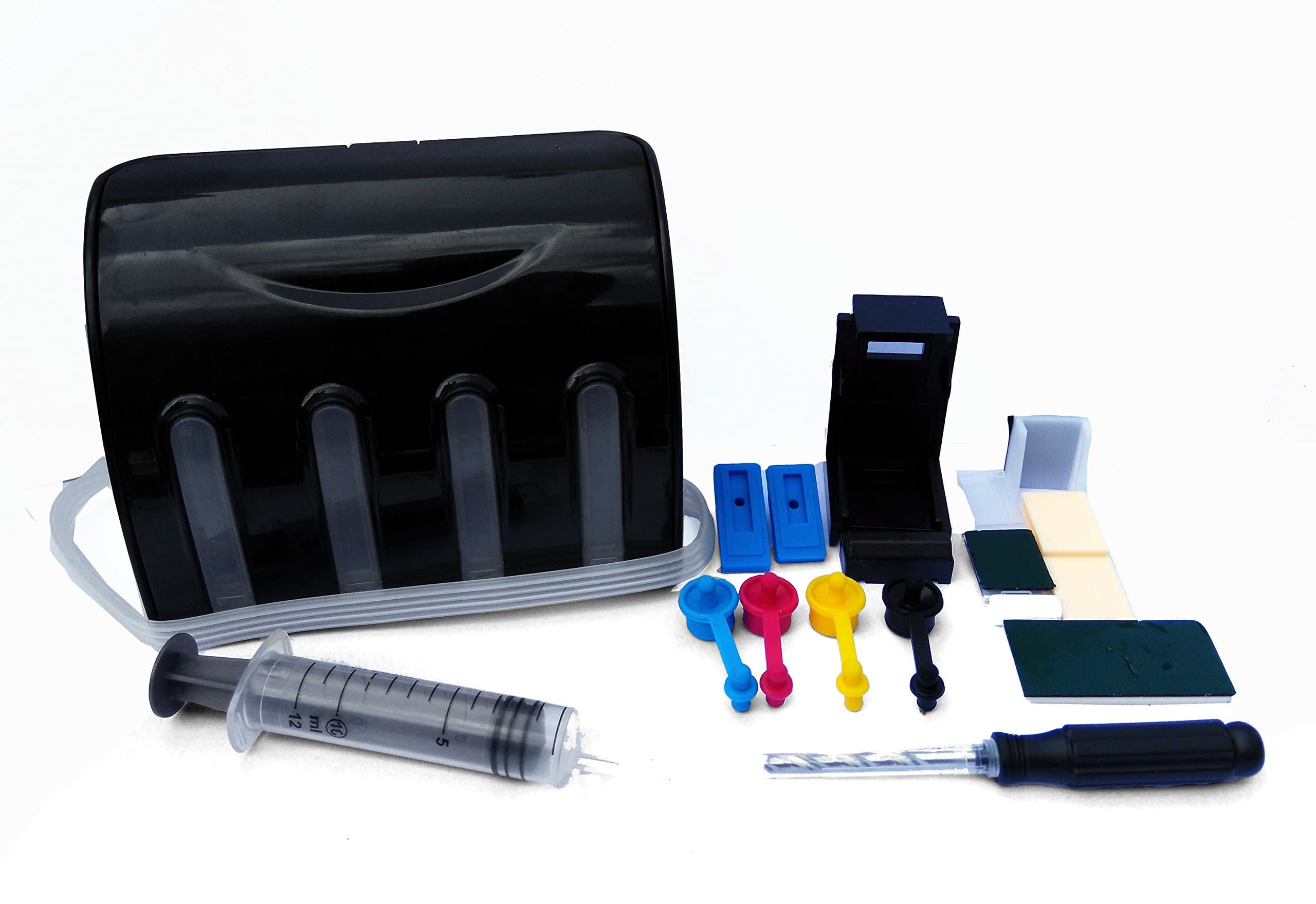 White Sky Empty CISS Ink Tank with Tools for Canon and Hp Printers (Continuous Ink Supply System)