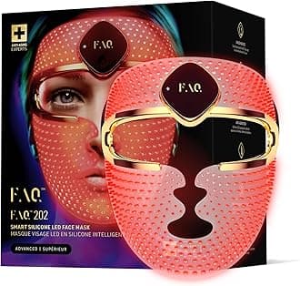202 Smart Anti Aging NIR + 7 LED Face Light Therapy Mask - Red Light Therapy - Face Masks Skin care - Wireless Face Masks Beauty - LED Face Mask - 600 Light Points - Wearable Skin Care