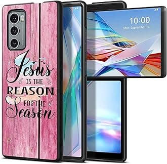 Pink Retro Wood for LG Wing 5G 6.8" Phone Case, Slim Phone Case for LG Wing (2020), Hard PC Shookproof Wireless Charging Men/Women Cover for LG Wing 5G