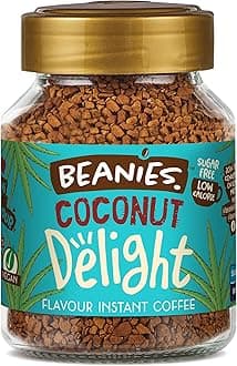 Beanies Coconut Delight Flavoured Instant Coffee 50 g (Pack of 6)