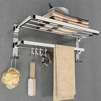 High Grade 304 Stainless Steel 24 Inch Folding Towel Rack for Bathroom/Towel Hanger/Towel Stand/Towel Holder/Bathroom Accessories-Pack of 1