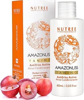 Hair Straightening Brazilian Treatment Tanino - Taninoplastia Hair Treatment - Smoothing, Hydrating, Repairing, Extreme Shine Effect - Formaldehyde Free - 2.03 Fl.oz (Tanino)