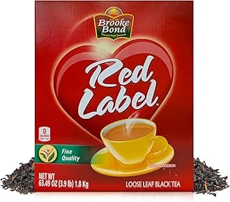 Red Label | Premium Black Tea | Loose Tea | Rich Aroma | Compatible for Chai & Milk | 1800 Grams (Pack of 2)