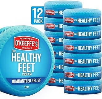 O'Keeffe's for Healthy Feet Foot Cream, 3.2 oz, Jar, (Pack of 12)