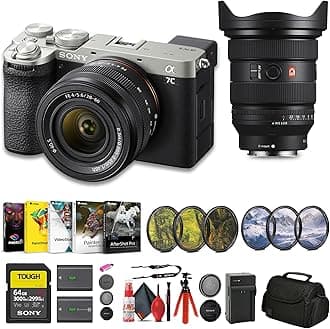 Sony Alpha 7C II Mirrorless Full-Frame Interchangeable Lens Camera - Silver with 28-60mm Lens (ILCE-7CM2L/S) + Sony FE 16-35mm f/2.8 GM II Lens + 64GB Card + Filter Kit + Bag + More (Renewed)