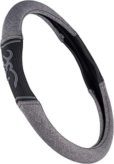 Browning Steering Wheel Covers for Car, Truck, and SUV, Durable Steering Wheel Cover Protection, Chevron (Heather Black)