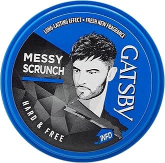 Gatsby Hair Styling Wax - Hard & Free, For Messy Scrunch Style, Non Sticky, Anytime Re-Stylable & Easy Wash Off, 75gm