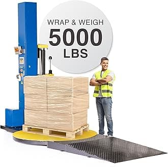 PEC Pallet Wrapping Machine Industrial Shrink Wrap Machines with Built-in Scale (CMJ+RAMP)