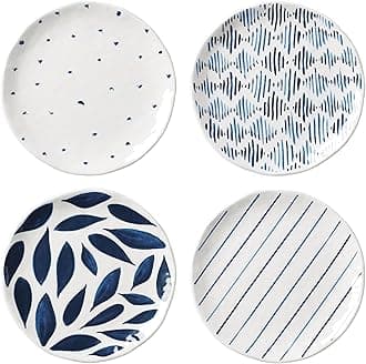 Lenox Blue Bay Melamine Assorted Accent Plates, Set of 4, 2.45, Multi