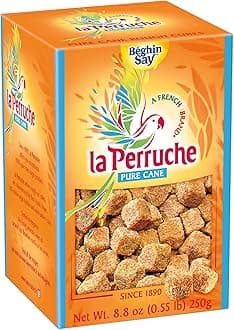 La Perruche Pure Cane Brown Sugar Cubes (250g/8.8oz box) | Ideal Sugar Cubes for Coffee | Pack of 1