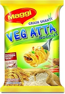 Maggi Vegetarian Atta Noodles, 80 Grams Each (Pack of 10)