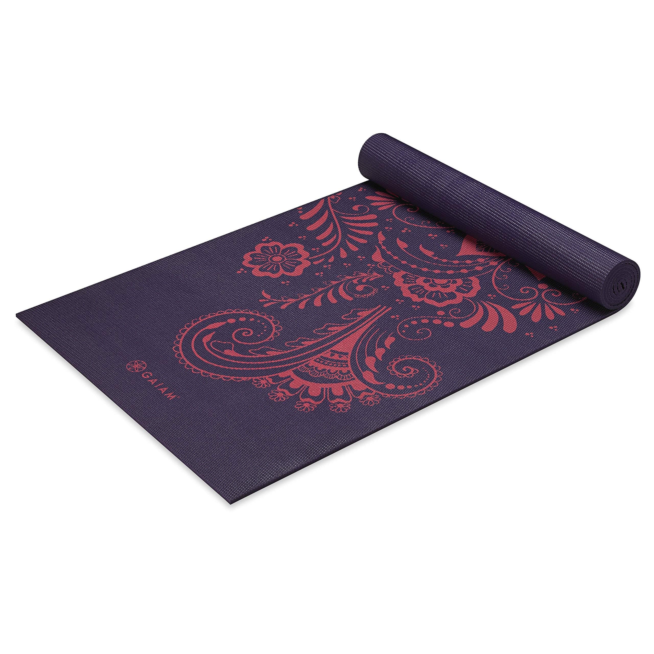Gaiam Yoga Mat Printed Pattern Extra Thick Non Slip for All Types of Yoga, Pilates and Floor Workouts 68"L x 24"W x 6mm Thick