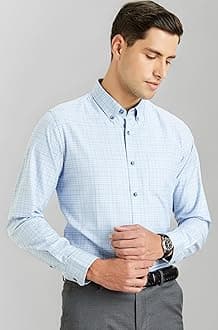 Symbol Premium Men's Stylish Checkered Casual Shirt - Regular Fit | Full Sleeve | Pure Cotton | Smart Casual Wear (Available in Plus Sizes)